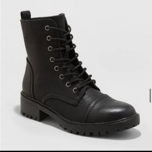 Matte Black Combat Boot